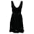 Vestido corto sin mangas con ribete de encaje de Sandro Paris en poliamida negra Negro Nylon  ref.570826
