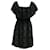 Alice + Olivia Lace Off Shoulder Short Dress in Black Nylon  ref.570888
