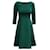 Alberta Ferretti Fit and Flare Kleid aus grüner Seide  ref.570944