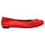 Sapatilhas de Ballet Dolce & Gabbana com Charme em Cetim Vermelho  ref.570970