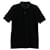 Gucci T-shirt polo bordé de maille côtelée en coton noir  ref.570972