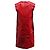 MSGM Robe Droite Effet Crocodile en Polyuréthane Rouge - vue 2
