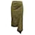 Autre Marque Monse Slash Midi Skirt in Brown Cotton  ref.571025