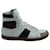 Saint Laurent Classic SL High-Top Leather Sneakers in Blanco Sneakers Cuero  ref.571068