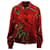 Dolce & Gabbana Floral Bomber Jacket in Red Viscose Cellulose fibre  ref.571069
