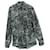 Camisa abotonada de manga larga en algodón negro con estampado de ruido de Balenciaga  ref.571136