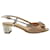 Miu Miu Slingback Embellished Sandals in Nude Patent Leather  Flesh  ref.571192
