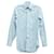 Thom Browne Stripe Long Sleeve Button Down Shirt in Blue Cotton  ref.571241