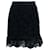 Sandro Dee Rose Pattern Lace Skirt in Navy Blue Polyester  ref.571280