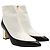 Diane Von Furstenberg Cainta Ankle Boots in White Leather - view 3