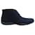 Prada Desert Lace Up Ankle Boots in Navy Blue Suede  ref.571345