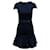 Alice + Olivia Lace Paneled Short Dress in Navy Blue Cotton   ref.571359