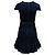 Alice + Olivia Vestido curto com painéis de renda em algodão azul marinho - vista 2