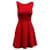 Kate Spade Ponte Fit & Flare-Kleid mit Schleife hinten in roter Viskose Zellulosefaser  ref.571361