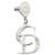 Christian Dior "CD" Matte Finish Single Earring in White Acrylic  ref.571376
