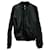 Glänzende Saint Laurent Bomberjacke aus schwarzer Baumwolle  ref.571393