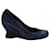 Bottega Veneta Round Toe Wedge aus marineblauem Wildleder Schweden  ref.571412