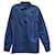 Hermès Logo-Print Button Down Shirt in Blue Print Cotton  ref.571429