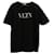 T-shirt con stampa VLTN di Valentino in cotone nero  ref.571440