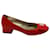 Roger Vivier Gommette Buckle Ballerinas in Red Patent Leather  ref.571447