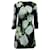 Dolce & Gabbana Robe droite à imprimé tulipe en viscose noire Fibre de cellulose  ref.571452