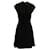 Alice + Olivia Kleid mit Lederkragen aus schwarzem Polyester  ref.571460