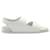 Sandálias Birkenstock Arizona com fivela forrada em couro branco  ref.571493