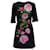 Vestido floral Dolce & Gabbana en viscosa negra Negro Fibra de celulosa  ref.571517