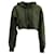 Autre Marque Adidas Stella McCartney Sweat à capuche court en coton biologique vert Kaki  ref.571533