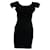 Alexander McQueen Off Shoulder Bodycon Dress in Black Cotton  ref.571563