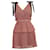 Self Portrait Ribbon Tie Shoulder Laser Cut Mini Dress in Pink Polyester  ref.571570