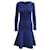Thierry Mugler Mugler Fit and Flare Knitted Dress in Blue Viscose Cellulose fibre  ref.571608