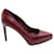 Sapato de plataforma com bico pontudo Sergio Rossi em couro vermelho Bordeaux  ref.571686