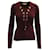 Michael Kors Long Sleeve Top With Gold Hardware in Burgundy Viscose Dark red Cellulose fibre  ref.571688