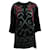 Dolce & Gabbana Mini Dress with Keys & Floral Print in Black Viscose Cellulose fibre  ref.571719