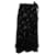 Falda asimétrica con estampado floral Sandro en viscosa negra Fibra de celulosa  ref.571728