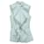 Alexander McQueen Poplin Ruffled-Front Sleeveless Top in White Cotton  ref.571756