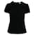 Red Valentino Black Short Sleeve Top with Pleats Polyester  ref.571787