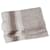 Brunello Cucinelli Striped Linen-blend Scarf In Beige.  ref.572080
