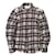 *Acne Studios Button Collar Shirt Dark Berry Long Sleeve Shadow Check BD Tops Cotton Wool Viscose  ref.572127