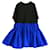 Alexander McQueen T-Shirt Top Taffeta Skirt Looes Fit Dress Blue Cotton  ref.572174