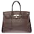 Hermès Superbe sac à main Hermes Birkin 35 cm en cuir Taurillon Clémence marron, garniture en métal argent palladium  ref.572206