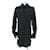 Céline *Celine CELINE 2015 product Shadow check Long- sleeved dress S Black Polyester Nylon Rayon Polyurethane  ref.572244