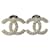 Chanel CC B19S Logo Crystal GHW Coco Mark Boucles d'oreilles Boîte Reçu Métal Doré  ref.572297