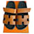 Oran Hermès Chypre sandals in size  38.5 Brown Leather  ref.572458