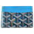 Goyard Portador de cartão Saint Sulpice Azul Pano  ref.572481
