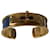 Kelly Hermès Bracelets Cuirs exotiques Métal Bleu Doré  ref.572513