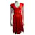 Diane Von Furstenberg DVF Vintage (muito cedo dvf) vestido envelope original Laranja Coral Raio  ref.572629