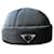Prada Hats Beanies Black Nylon  ref.572721
