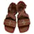 Louis Vuitton Sandals Brown Leather  ref.572870